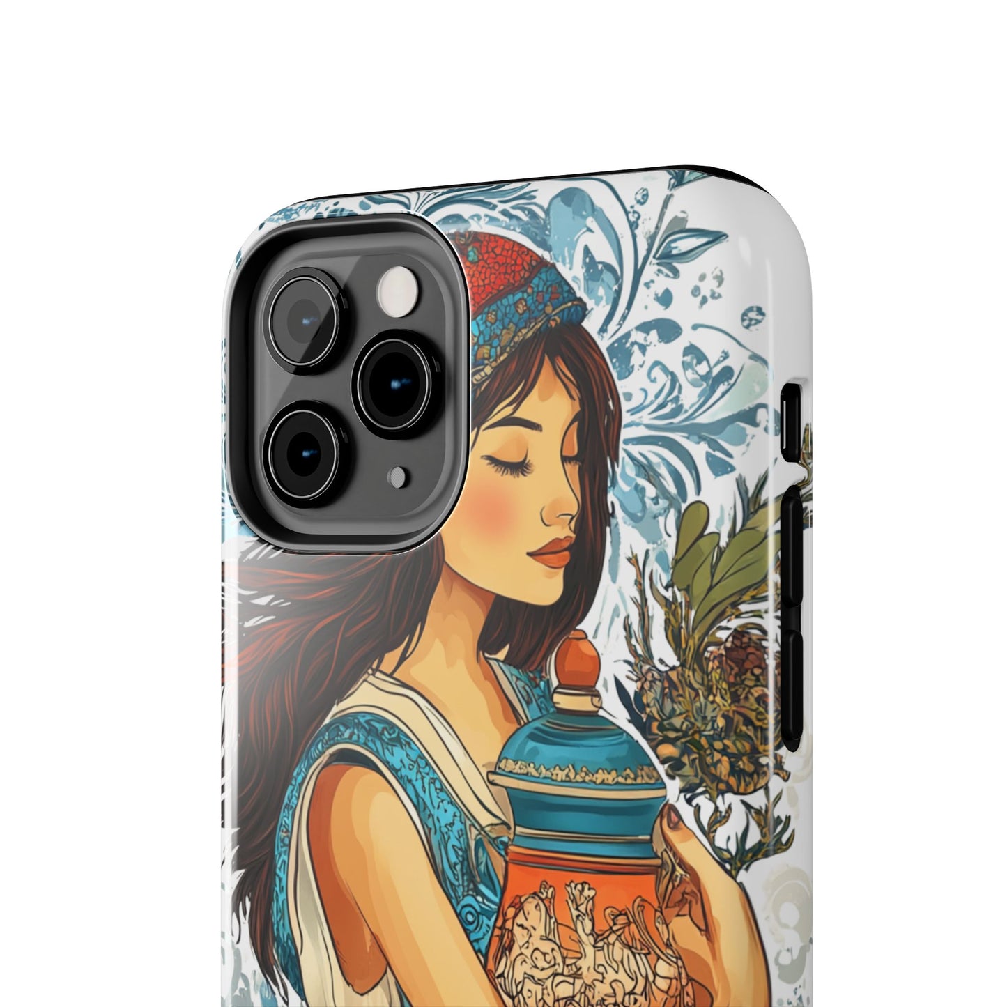 Aquarius Zodiac Phone Case – Impact-Resistant, Polycarbonate Shell, TPU Lining, Wireless Charging Compatible, Glossy Finish, Shockproof Design