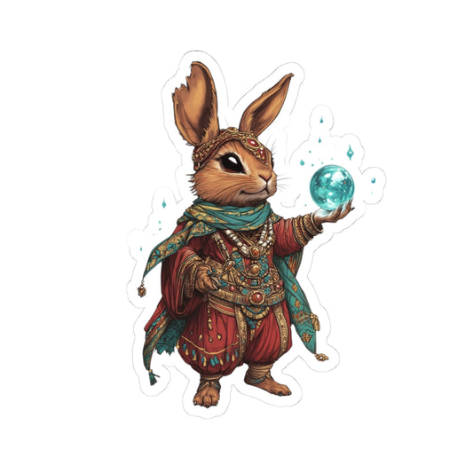 Goblin-Core Brown Bunny Oracle Vinyl Sticker