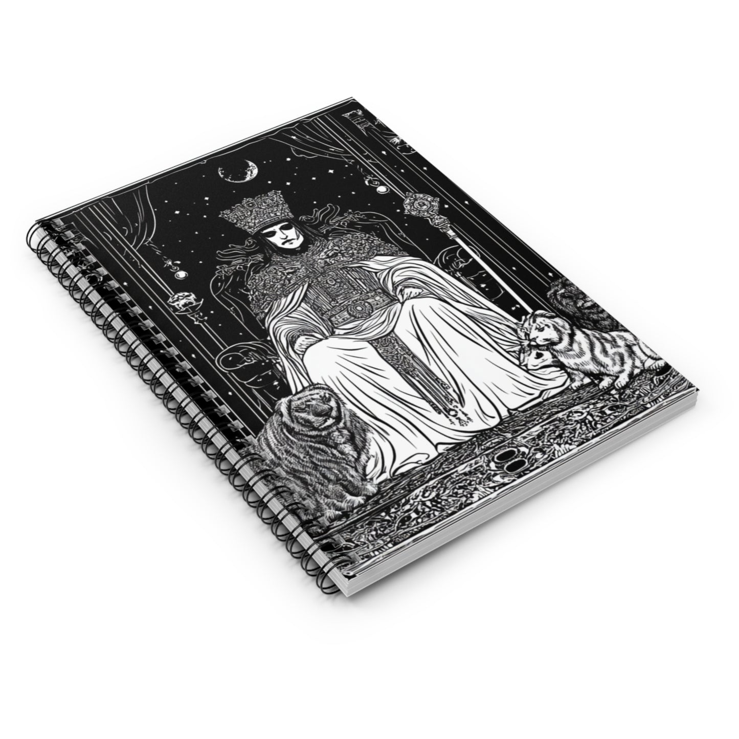Spiral Notebook - Ruled Line- The Emperor Tarot Themed Notebook