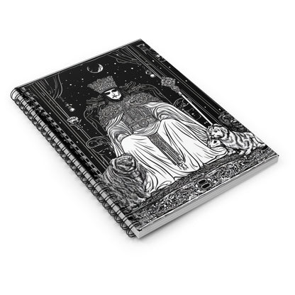 Spiral Notebook - Ruled Line- The Emperor Tarot Themed Notebook