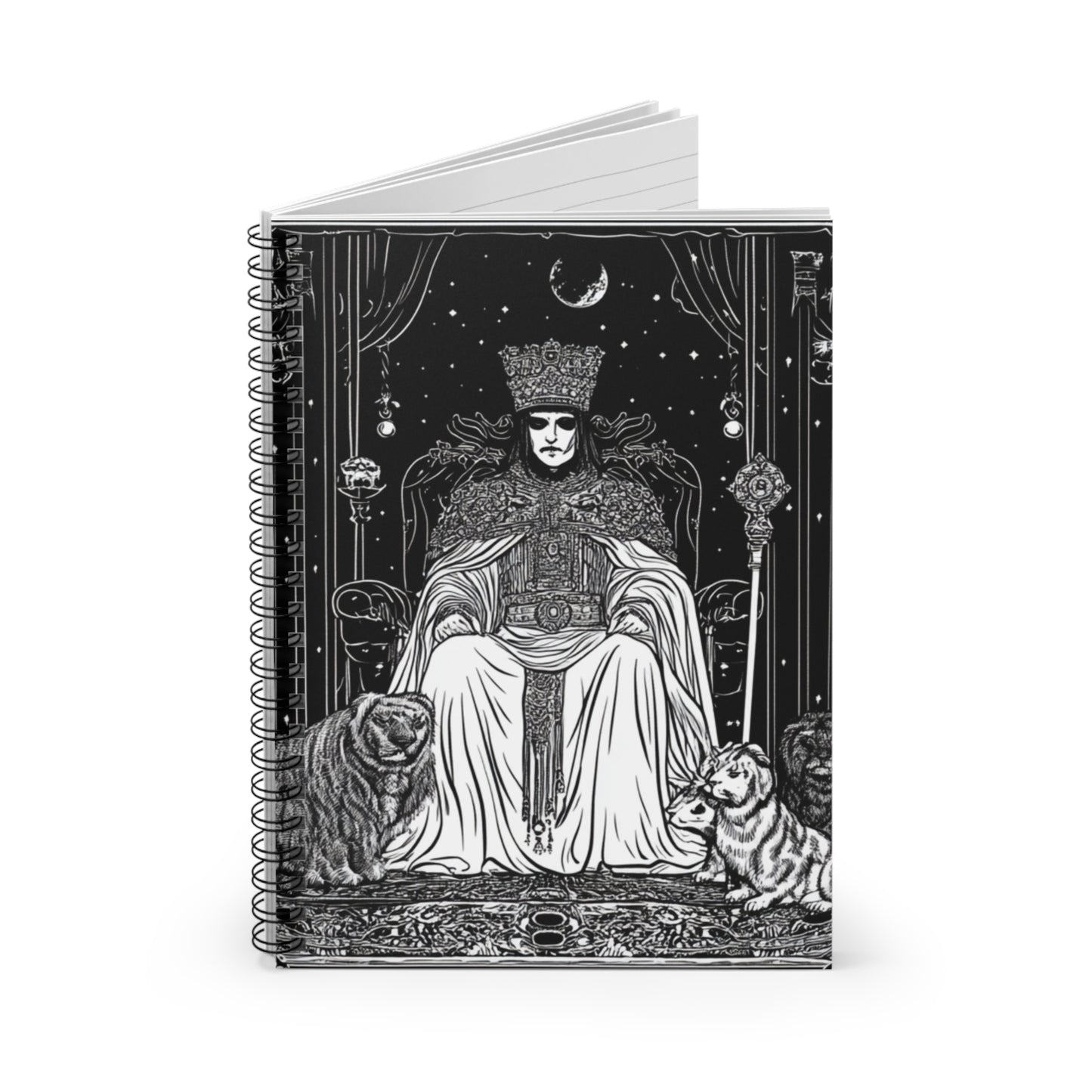 Spiral Notebook - Ruled Line- The Emperor Tarot Themed Notebook