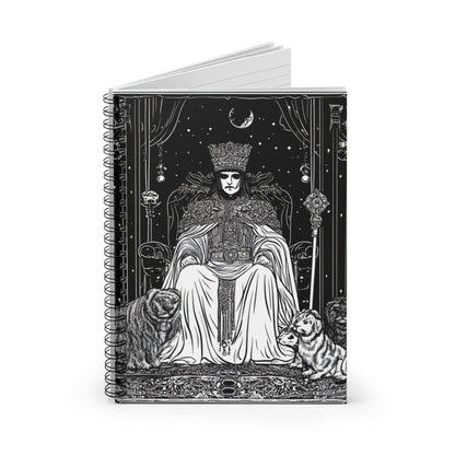 Spiral Notebook - Ruled Line- The Emperor Tarot Themed Notebook