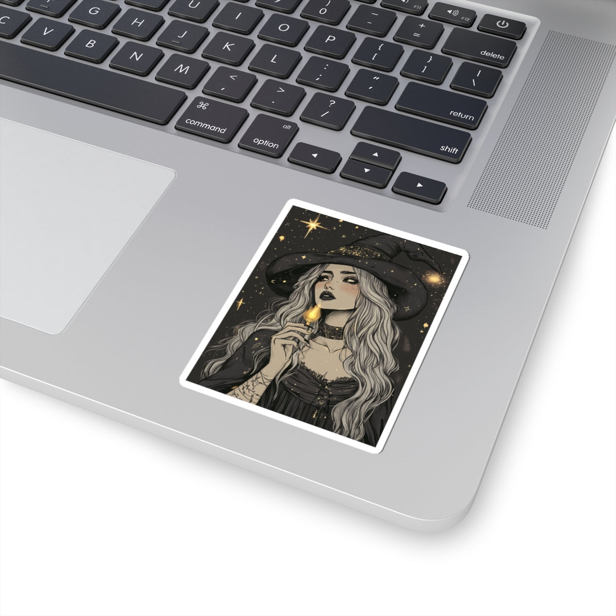 Astrology Witch Girl Sticker | Durable Vinyl | Cosmic Witch Decor | Perfect for Indoor Spaces | Quick & Bubble-Free Application