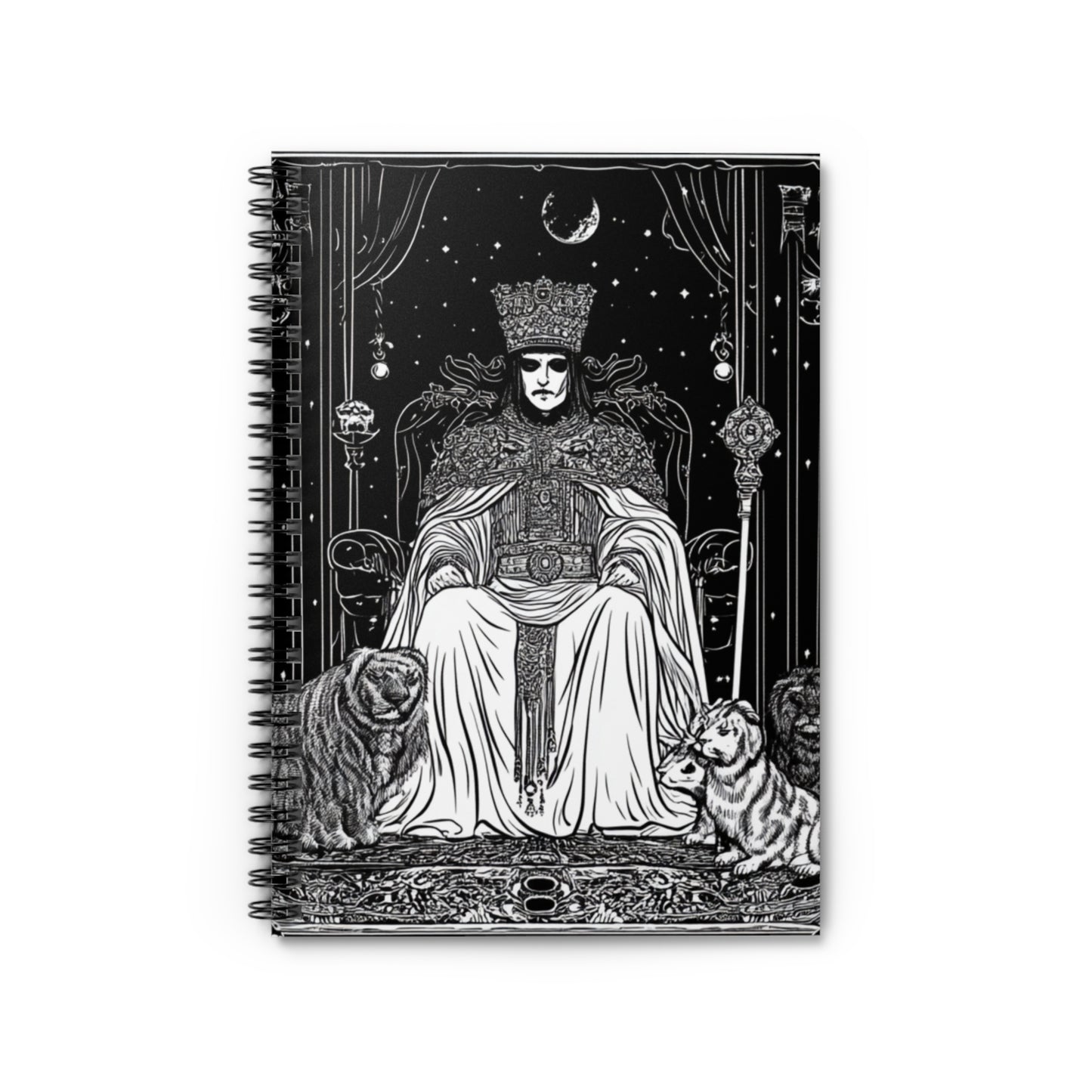 Spiral Notebook - Ruled Line- The Emperor Tarot Themed Notebook