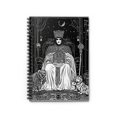 Spiral Notebook - Ruled Line- The Emperor Tarot Themed Notebook