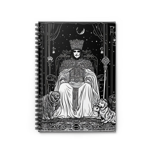 Spiral Notebook - Ruled Line- The Emperor Tarot Themed Notebook