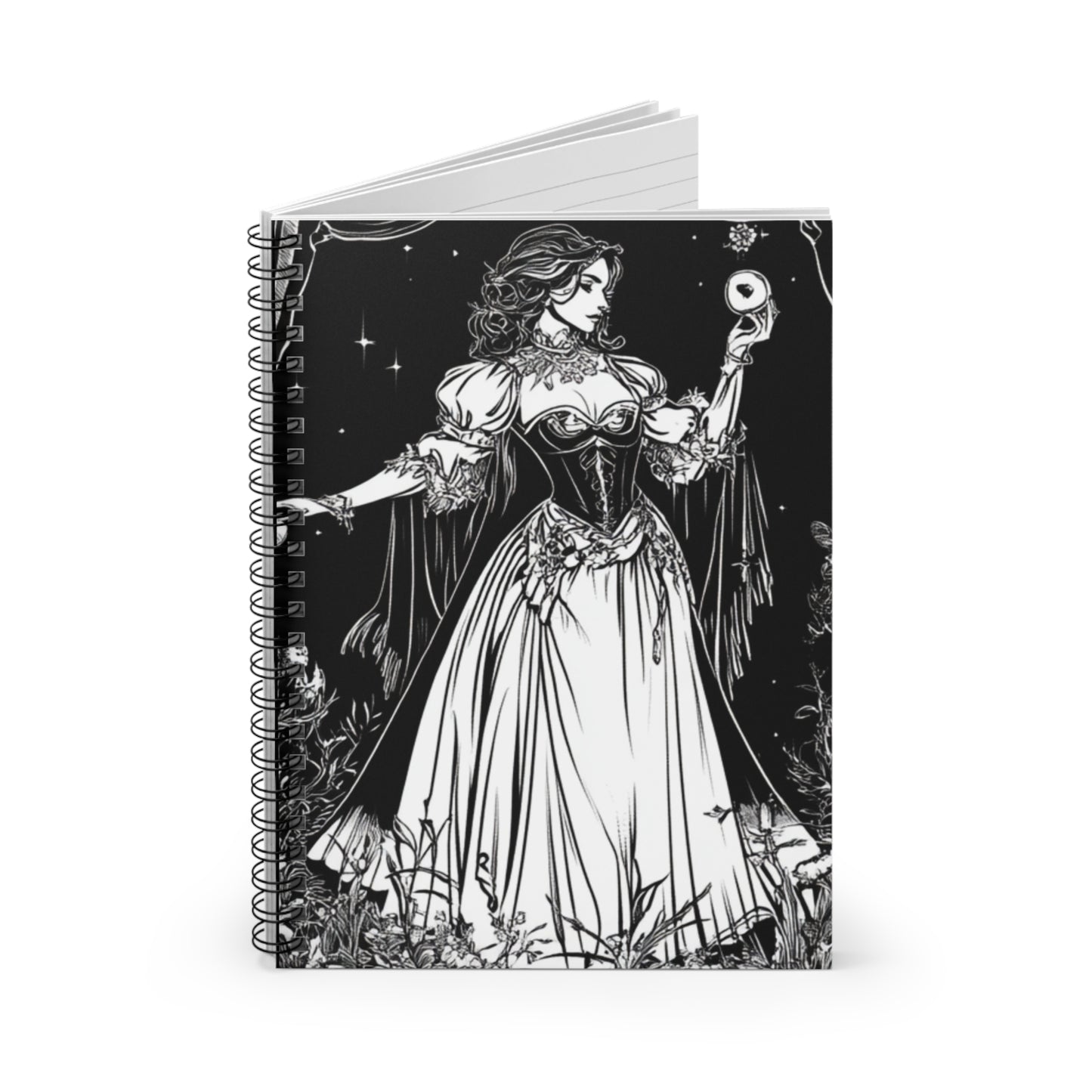 Spiral Notebook - The Magician Tarot themed Ruled Line Journal (Female Version)