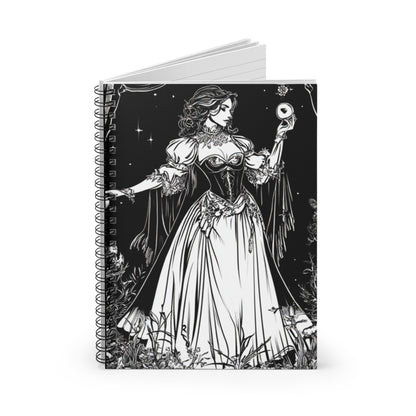 Spiral Notebook - The Magician Tarot themed Ruled Line Journal (Female Version)