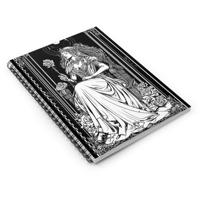 Ruled Line Spiral Notebook - The High Priestess Themed Note Book