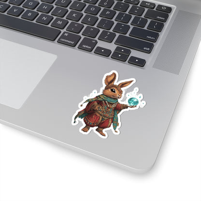 Goblin-Core Brown Bunny Oracle Vinyl Sticker
