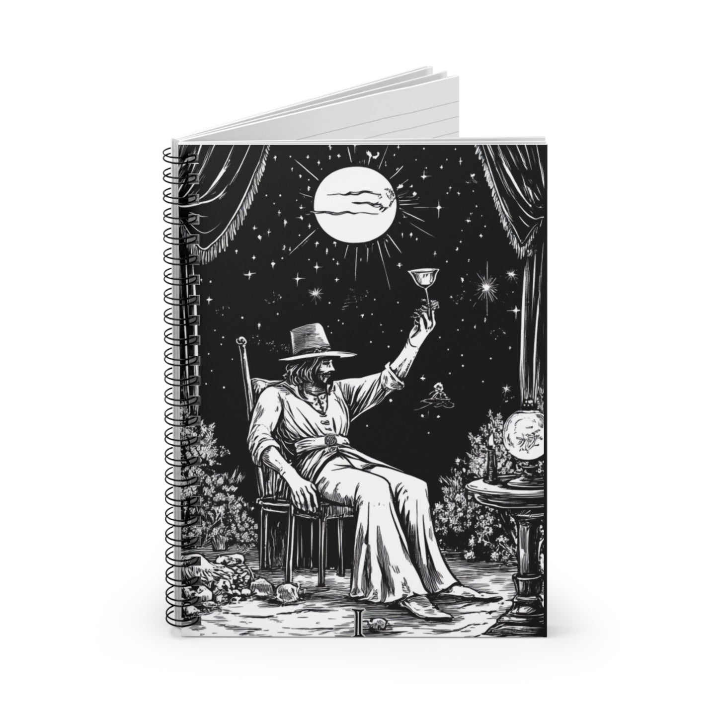 Spiral Notebook- The Magician From Tarot (Male Version)