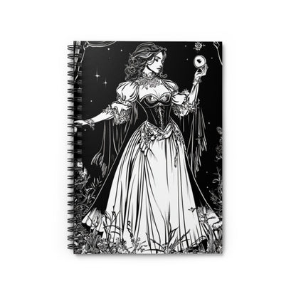 Spiral Notebook - The Magician Tarot themed Ruled Line Journal (Female Version)