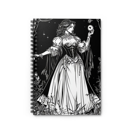 Spiral Notebook - The Magician Tarot themed Ruled Line Journal (Female Version)
